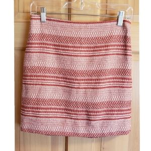 New! BANANA REPUBLIC FACTORY Skirt Size 0 Orange/Cream Lined Mini Women's